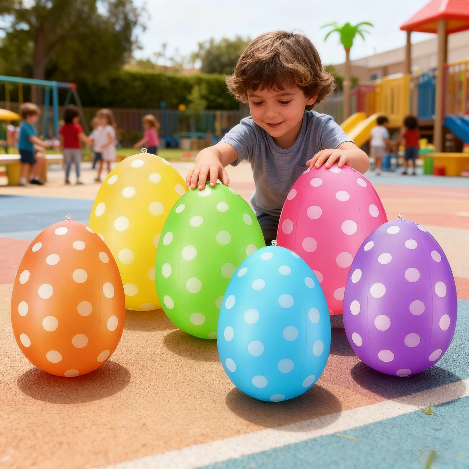 Kids Yard Toys - Nadmuchiwane Jajka Wielkanocne 6 szt./zestaw Nadmuchiwane