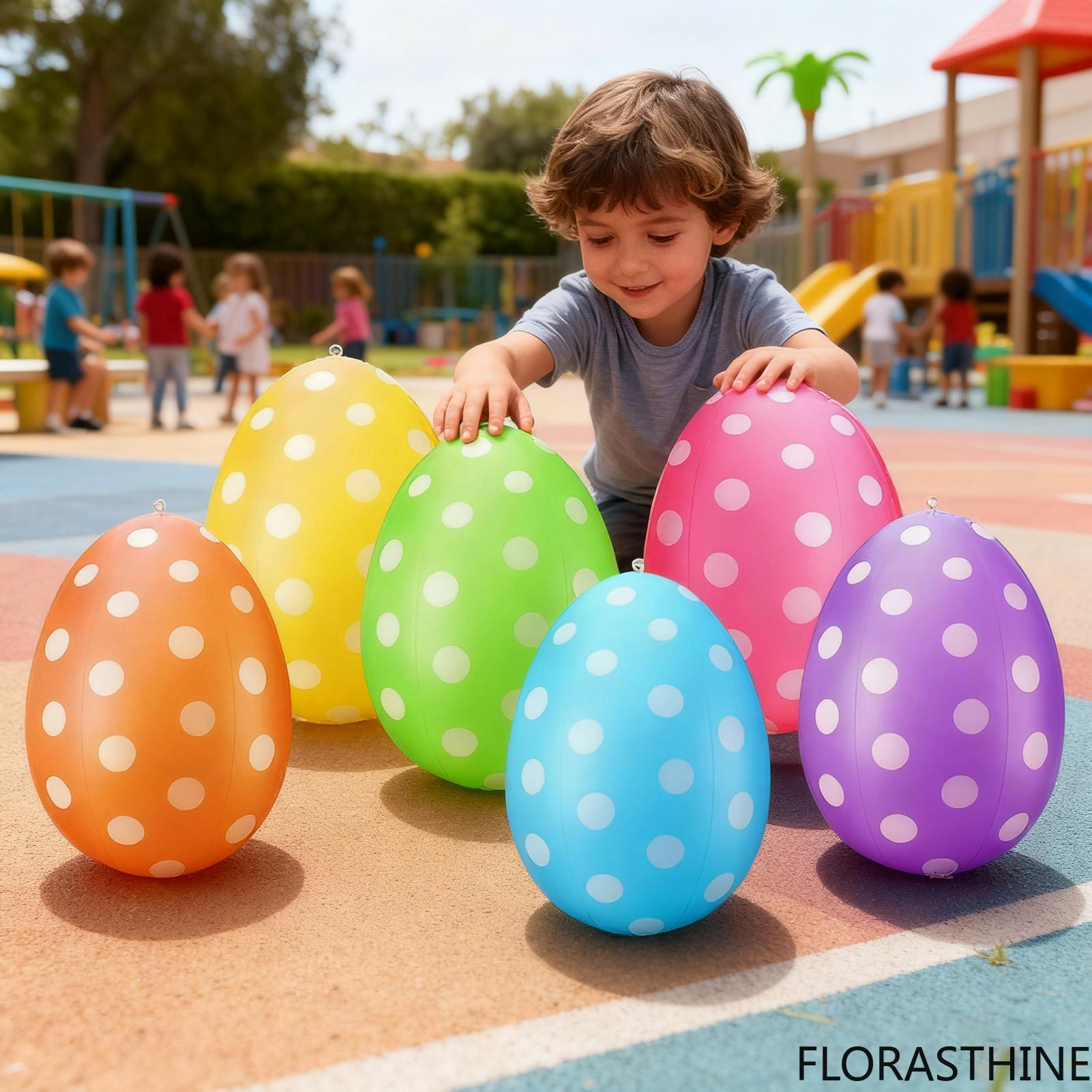 Kids Yard Toys - 6 szt. dmuchanych jajek wielkanocnych /
