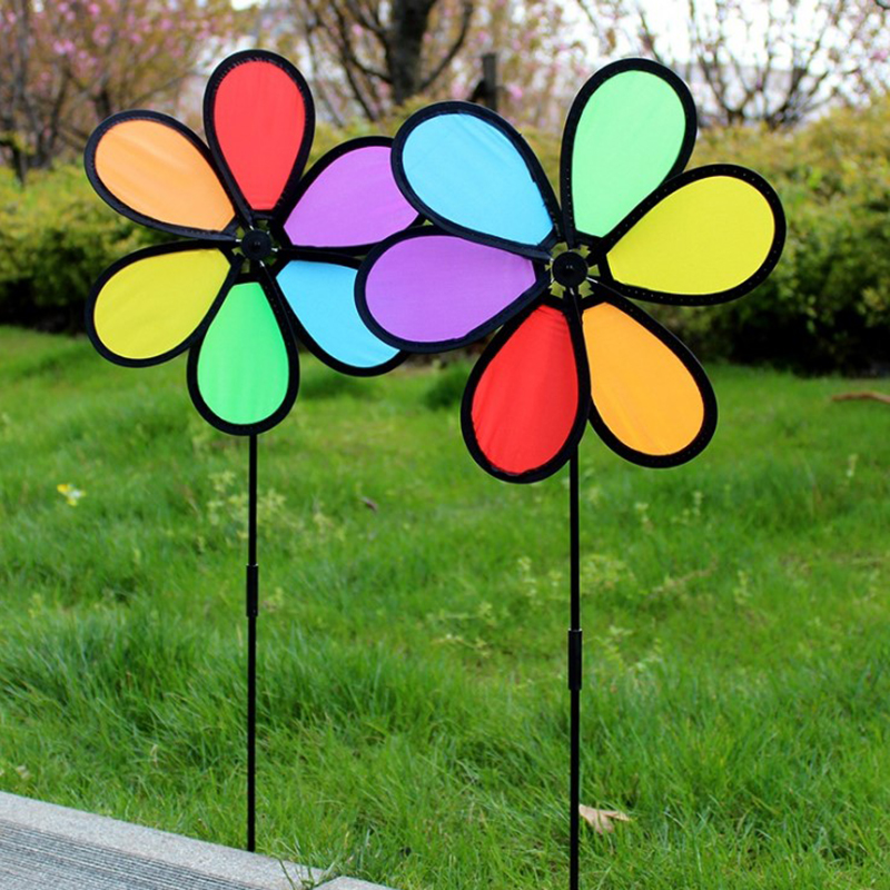 Kids Yard Toys - 【M】1 szt. Kolorowy wiatrak ozdobny, zabawka