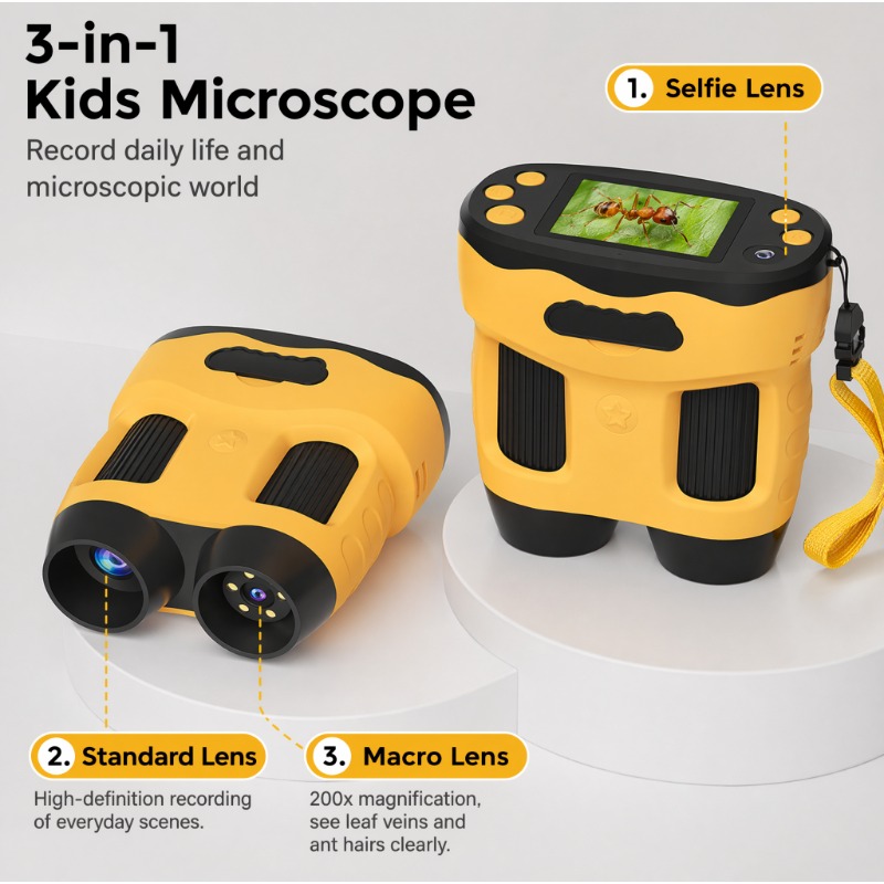 Cyfrowa kamera mikroskopowa 4K – Kids Toys Top View recenzja i cena
