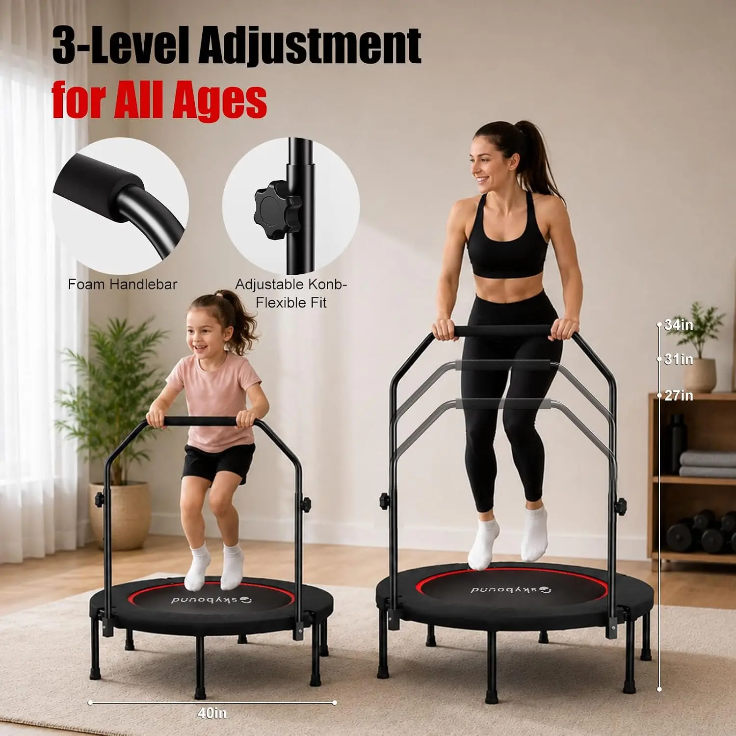 Trampolina Rebounder dla doros – Trampoline Mini Indoor recenzja i cena